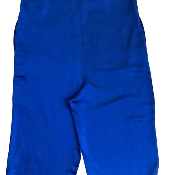 Universal Standard Judy Satin Relaxed Jumpsuit Royal Blue Flawed US 10-12 - Picture 13 of 16